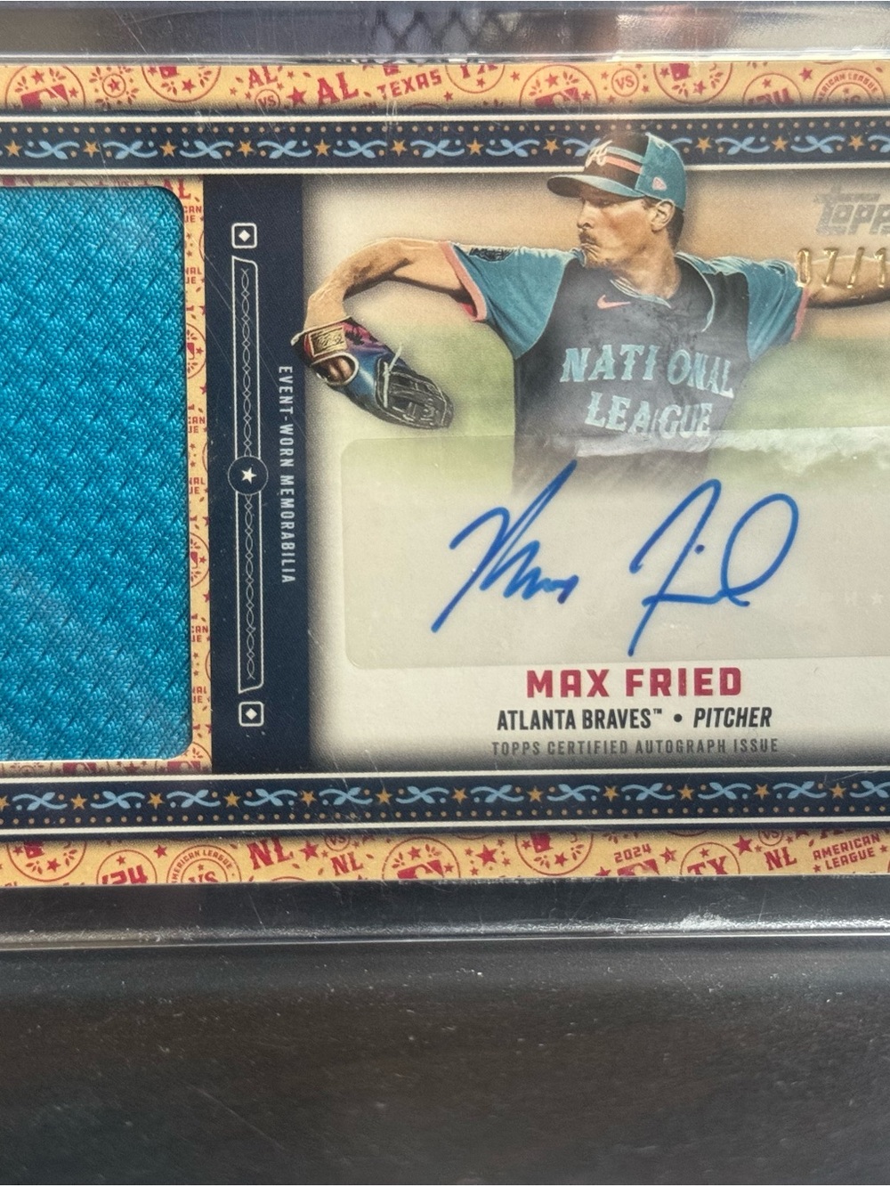 2024 Topps Update Series - All-Star Autograph Jumbo Patch Max Fried  7 /10